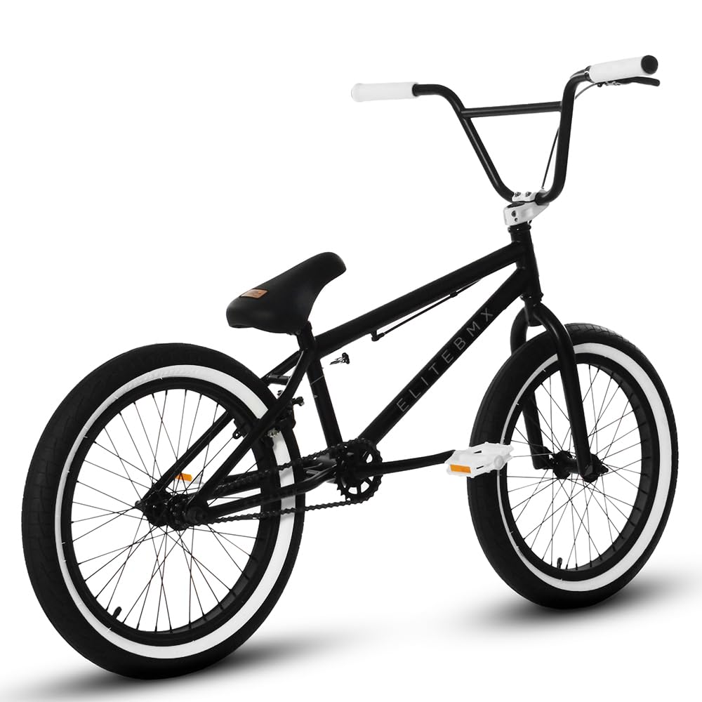 BMX 自転車 ブラック スチールフレーム16インチ Amazon.co.jp: Elite BMX フリースタイルバイク 丈夫なスチール